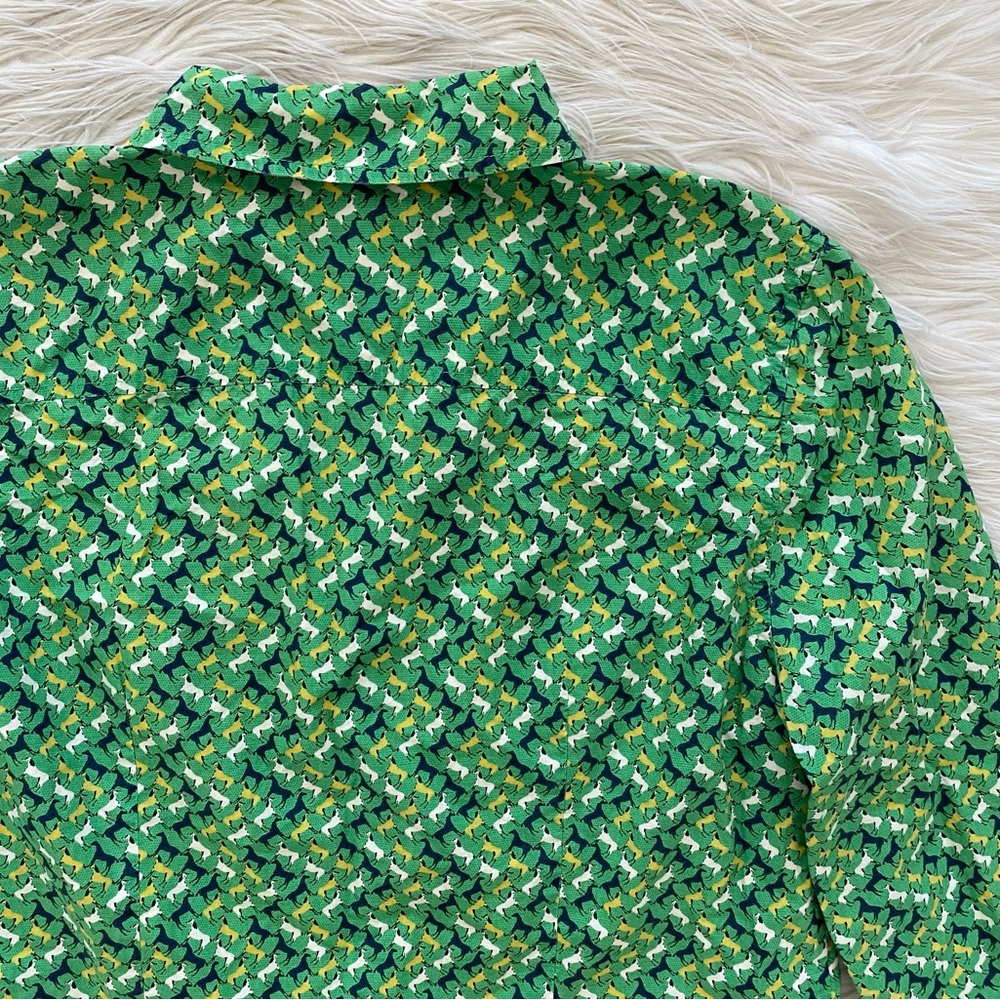 Talbots Green Patterned Button-Down Shirt - Picture 10 of 10